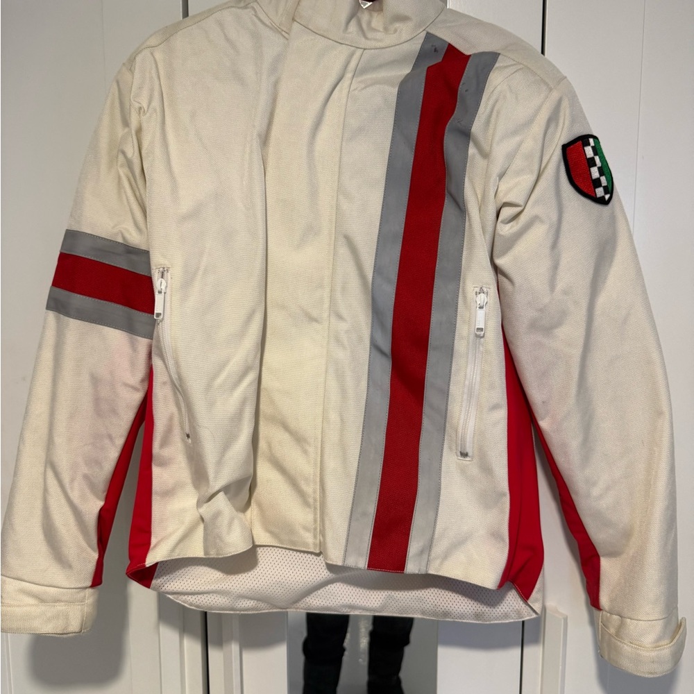 Vespa Moto Jacket Stylish Red and White
